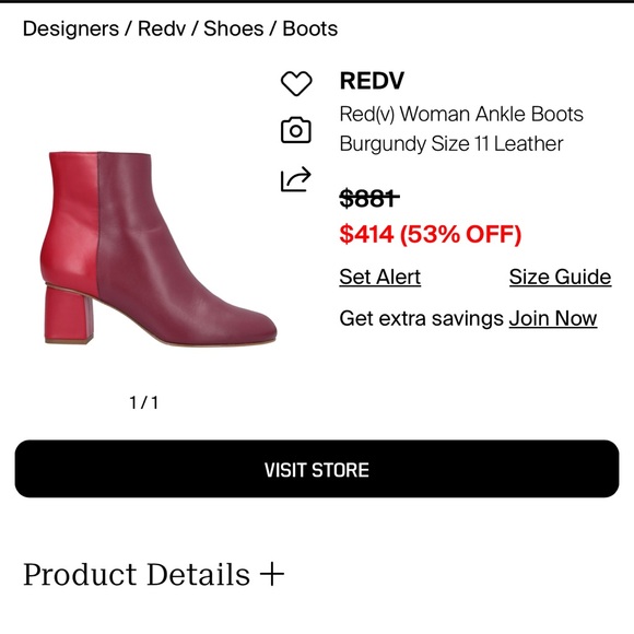 Red Valentino Two-tone Leather Boots 37.5 - Picture 2 of 8